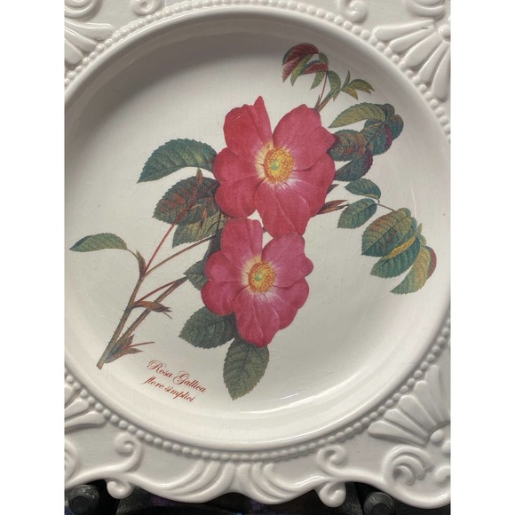 Set of Three Redoute Roses Collection Square Plates by Baum Bros. formalities - Picture 6 of 16